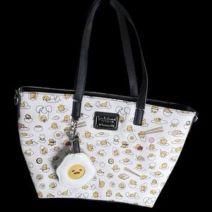 Loungefly x Sanrio Gudetama Tote Bag with Extra Keychains 2018 DAMAGED HANDLE